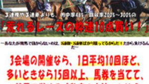 荒れるレースを枠連10点買いで狙う方法は悪徳or詐欺？口コミ評判、検証内容、サイト情報まとめ