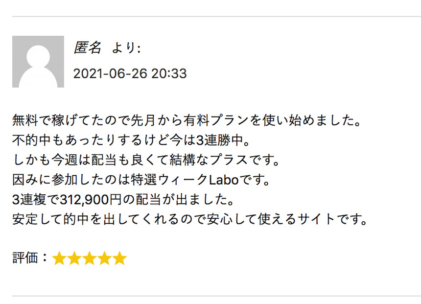 競馬予想サイト ターフビジョン 口コミ